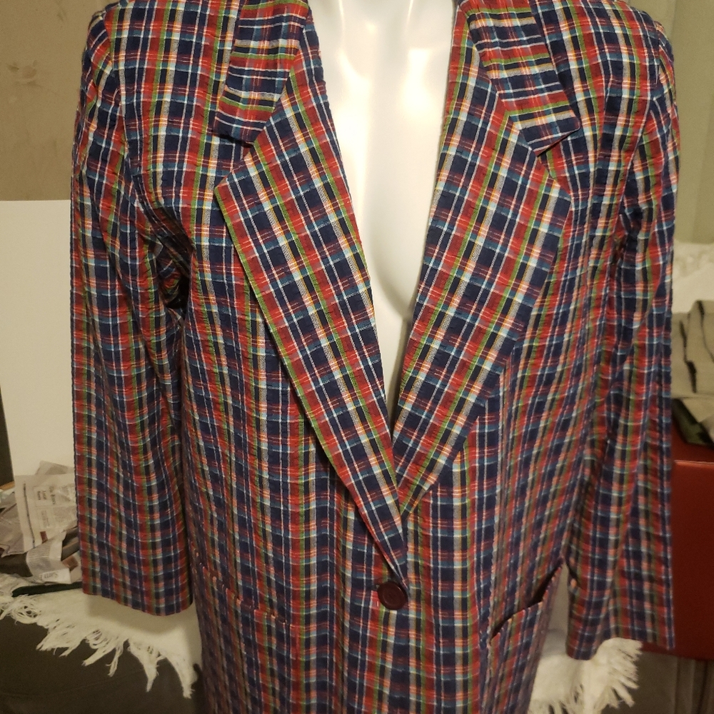 Vintage womens orvis plaid blazer size 14
